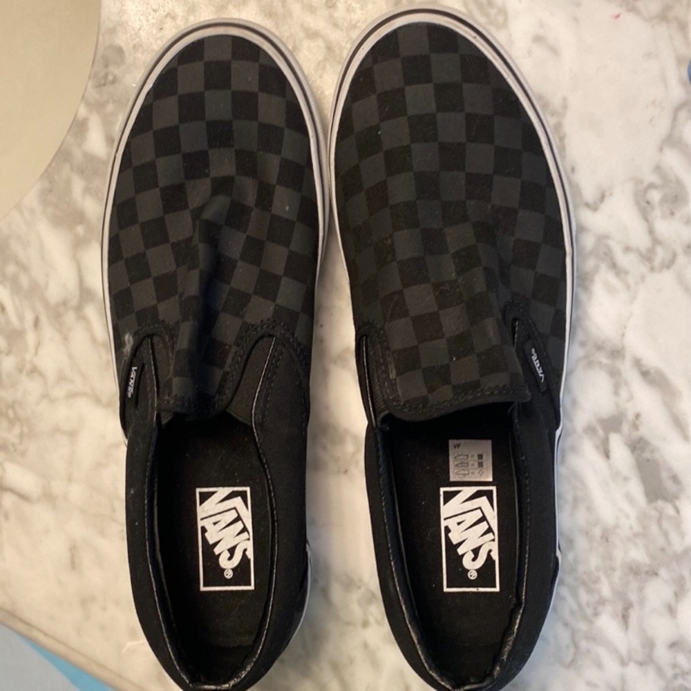 NWT Mens Vans  Off the wall Black Checkered Slip-On Shoes